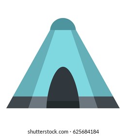 Blue tent icon flat isolated on white background vector illustration