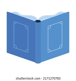 icono de apertura de libro de texto azul
