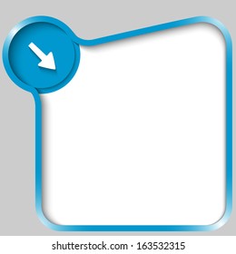 blue text box for any text with arrow