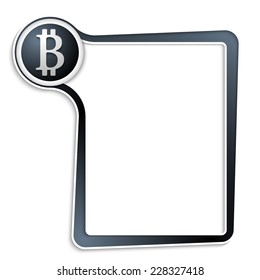 blue text box for any text with bit coin symbol