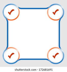 blue text box for any text and check boxes