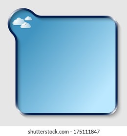 blue text box for any text with clouds