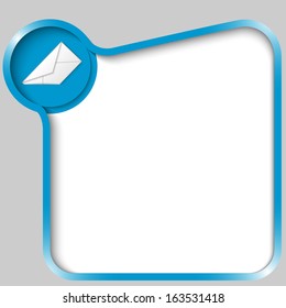 blue text box for any text with envelope