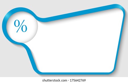 blue text box for any text with percent sign