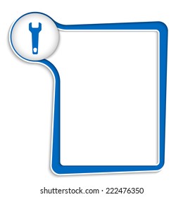 blue text box for any text with spanner