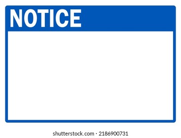 blue text box for entering text with mark - notice sign