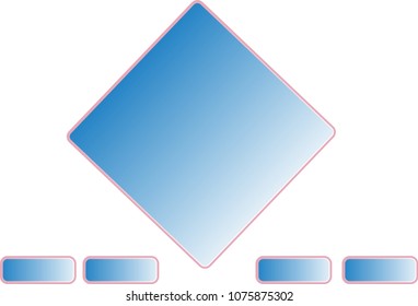 Blue text box On a white background