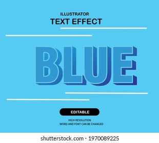 Blue Text Effect , Bold text effect with blue color
