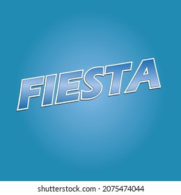 efecto de texto azul eps fiesta