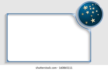blue text frame with stars
