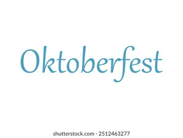 Blue text with the word Oktoberfest