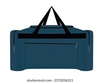 Blue  textile bag. vector illustration