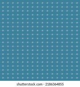 Blue textile fabric with subtle stripes and aligned dots. Fashion pattern. Cloth background. Abstract vector.