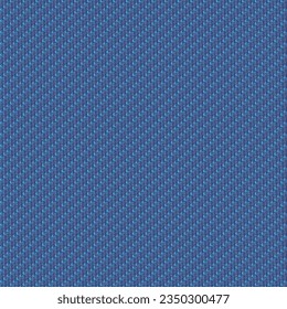 Blue textile material woven from cotton or from a mixture with synthetic fiber. Table cloth texture. Upholstery fabric with diagonal stripes. Abstract vector.