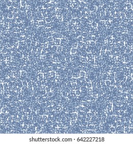 Blue textile pattern with small random shapes. Abstract vector.