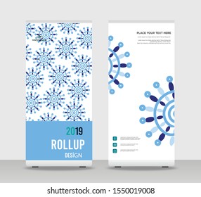 blue texture Abstract Shapes Modern Exhibition Advertising Trend Business Roll Up Banner Stand Poster Brochure flat design template creative concept. blue texture Roll Up EPS. Presentation