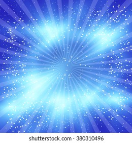 Blue Texture Background With Sunburst. Vector illustration