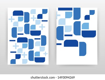 Blue texture design for annual report, brochure, flyer, poster. Blue shapes on white background vector illustration for flyer, leaflet, poster. Business abstract A4 brochure template.