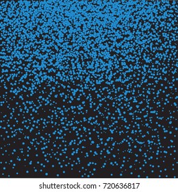 Blue texture on a black background. Blue explosion of confetti. Design element. Vector illustration
