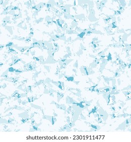 Blue texture seamless vector pattern. Distressed ice winter texture. watercolor background.	