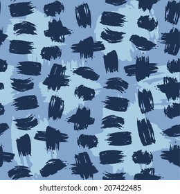 Blue texture. Stains of paint. Vector.