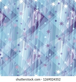 Blue texture with stars, stripes and triangles. Abstract vector background for web page, banners backdrop, fabric, home decor, wrapping