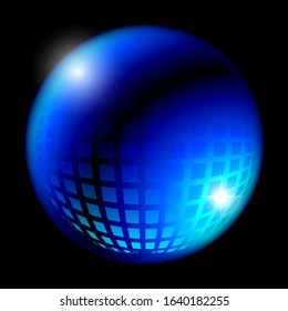 Blue textured round background. Vector illustration