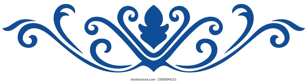 Blue Thai pattern, Thai pattern frame, abstract elements for decorating cards.