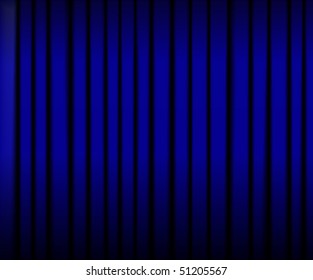 Blue theater curtains