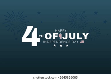 Blue Theme 4th of July Vector Design