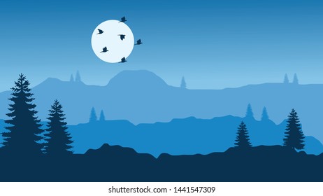Blue Theme based natural Scenery Landscape