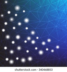 Blue theme techno background, connection