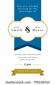 Blue theme - Wedding Set - Invitation