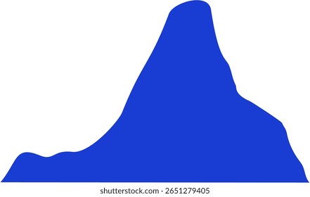 Blue Themed Silhouette for Mountain Trekking