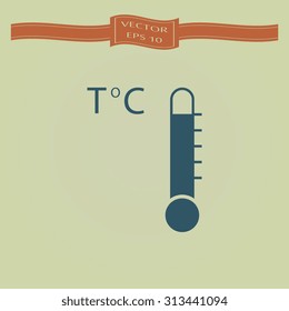 Blue Thermometer icon