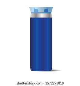 blue thermos design with shadow