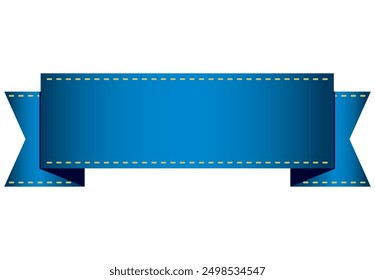 Blue thick glossy title ribbon