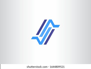 Diseño de símbolo de vector de línea gruesa azul