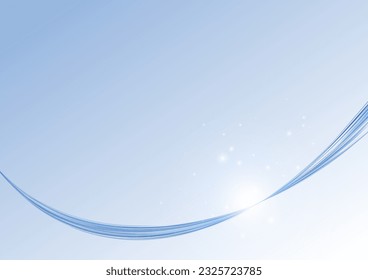 Blue thin digital abstract wave background