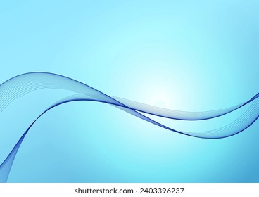 blue thin wave lines background