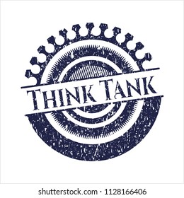 Blue Think Tank rubber seal with grunge texture