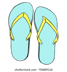 A blue thongs
