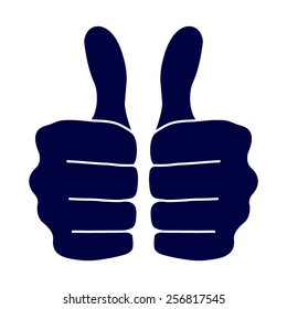 blue thumbs up icon