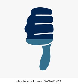 Blue thumbs up icon