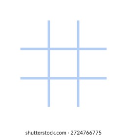 Tablero de juego azul del dedo del pie del tic. Icono de etiqueta. Vector