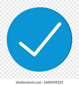 Blue Tick set of A collection of blue check mark badges in various shapes and designs, suitable for indicating approval or verification. Social media account verification icons. 