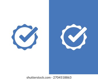 Un icono de logotipo de Web de garrapata azul
