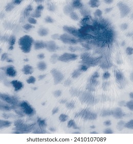Blue Tie Dye Paint. Seamless Pastel Tie Die. Navy Grunge Tie Dye. Round Gradient Circle. Grunge Batik. Spiral Traditional Repeat. Vector Dyed Background. Tie Dye Print Swirl. Blue Swirl Background.