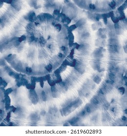 Blue Tie Dye Paint. Blue Swirl Watercolor. Navy Print Repeat. Vector Japanese Tie Dye. Spiral Old Pattern. Tie Dye Grunge Swirl. Dirty Seamless Circle. Seamless Fabric Tye Dye. Circle Batik.