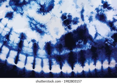 Blue tie dye vector ,backgound wallpaper